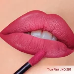 رژ لب مایع ابریشمی ساتین سرژه کد 201 (True Pink) - تصویر 2