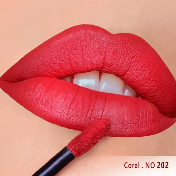 رژ لب مایع ابریشمی ساتین سرژه کد 202 (Coral) - تصویر 2